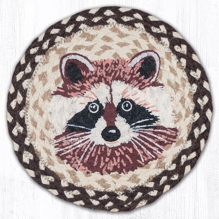 Palacedesigns 10 x 10 in. Raccoon Printed Trivet Round Rug PA2845060